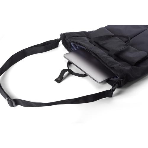 Polyester schoudertas Dean zwart