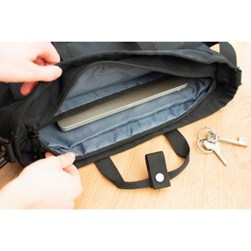 Polyester schoudertas Dean zwart