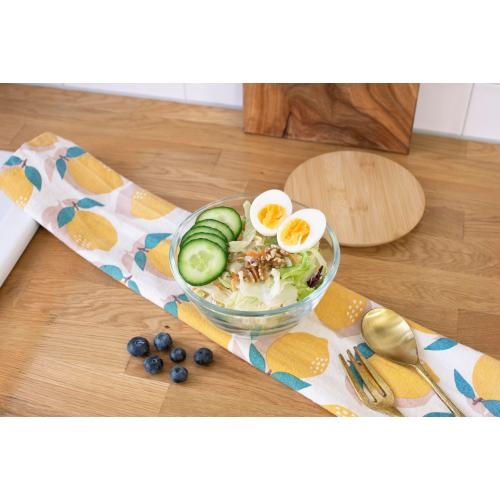 Glazen saladeschaal Isabeau bruin
