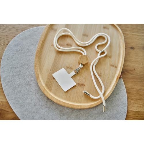 Katoenen telefoonlanyard Lucia sand