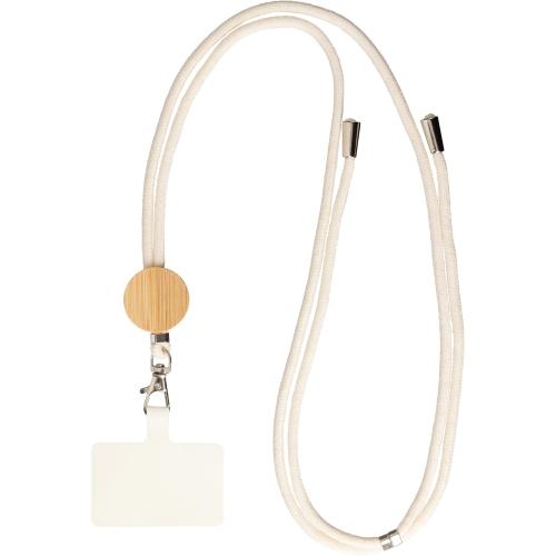 Katoenen telefoonlanyard Lucia sand