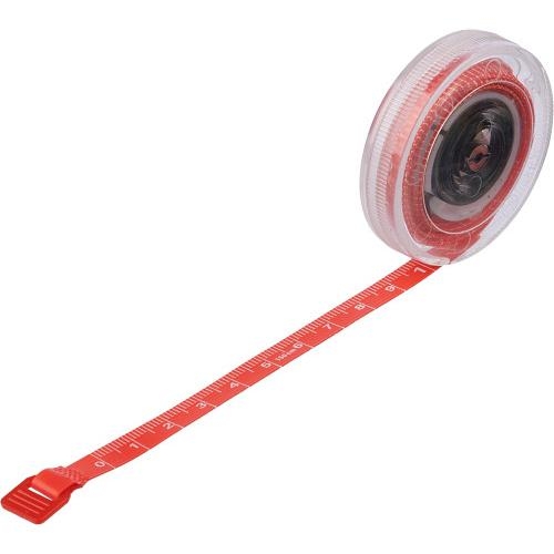 Plastic oprolbare meetlint Theo rood