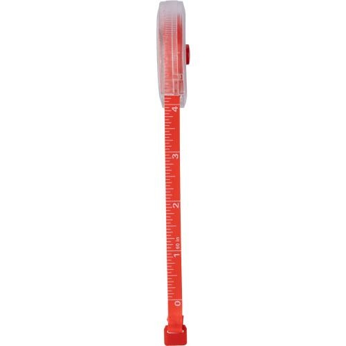 Plastic oprolbare meetlint Theo rood