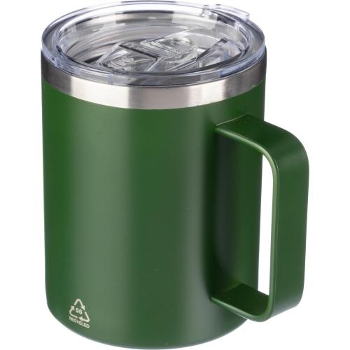 Gerecycled dubbelwandige to-go mok Renate blauw
