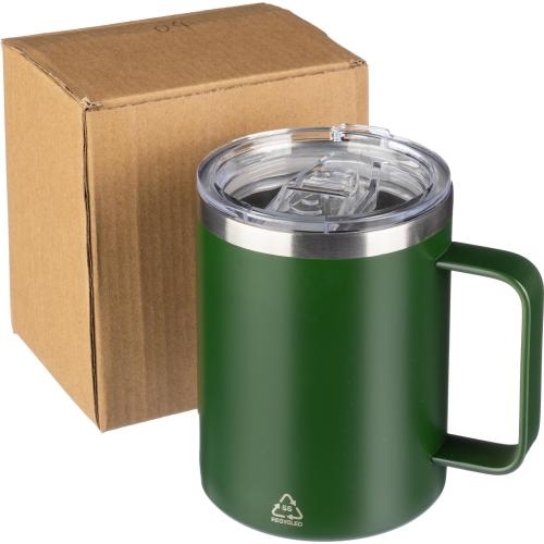 Gerecycled dubbelwandige to-go mok Renate blauw
