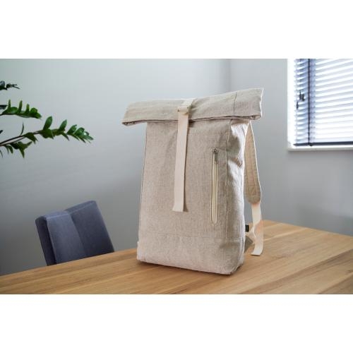 Hennep roll-top rugzak Margarete ecru
