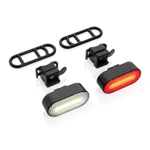 RCS oplaadbare fietslampjes Lumino zwart