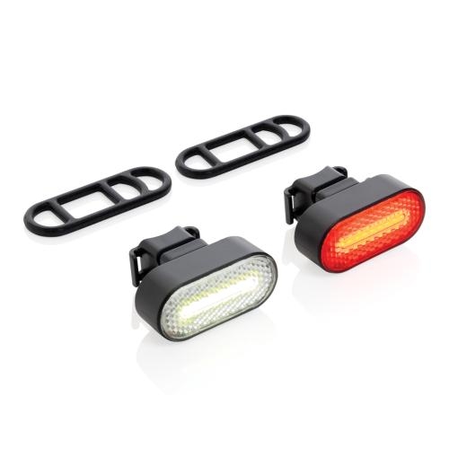 RCS oplaadbare fietslampjes Lumino zwart
