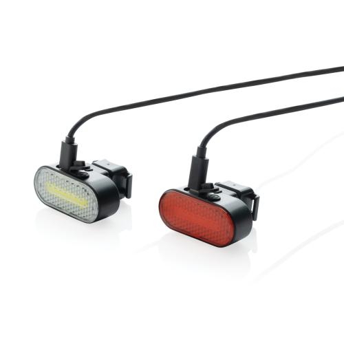 RCS oplaadbare fietslampjes Lumino zwart