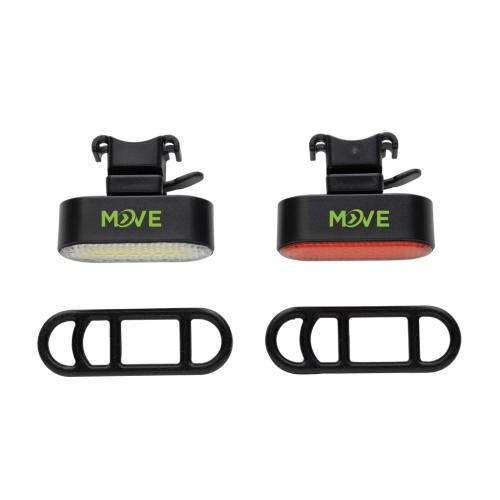 RCS oplaadbare fietslampjes Lumino zwart
