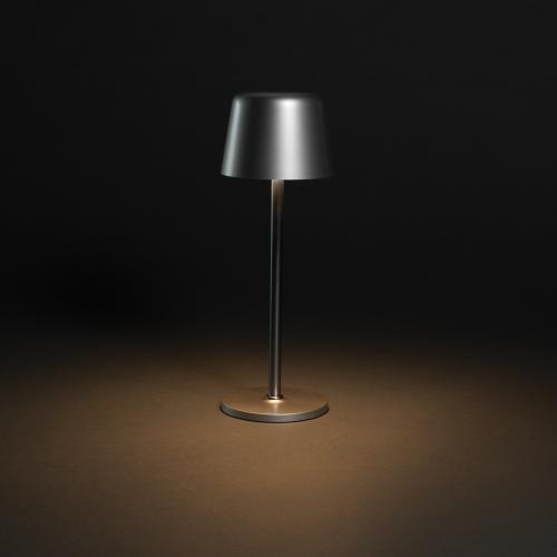 RCS plastic USB oplaadbare tafellamp Zenic zilver