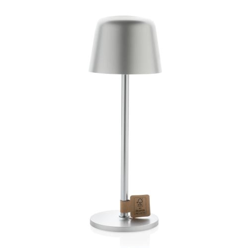 RCS plastic USB oplaadbare tafellamp Zenic zilver