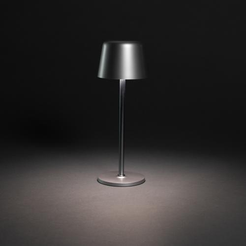RCS plastic USB oplaadbare tafellamp Zenic zilver
