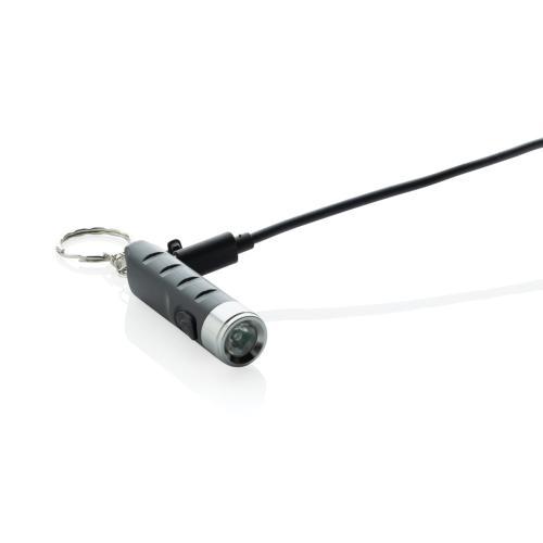 RCS plastic USB oplaadbare zaklamp Globix zwart