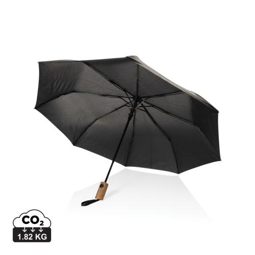 RPET 21 inch mini paraplu Kaycey zwart