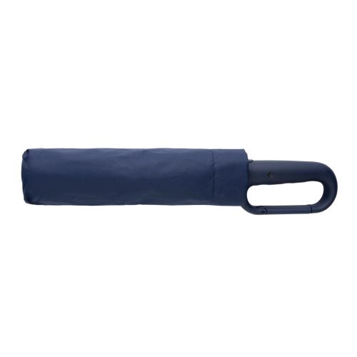 RPET 21 inch paraplu karabijn handvat donkerblauw