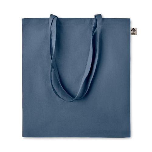 Gekleurde tas van organisch katoen Zimde blauw