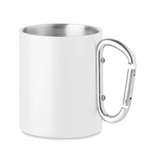 Metalen mok dubbelwandig 300ml Trumba wit