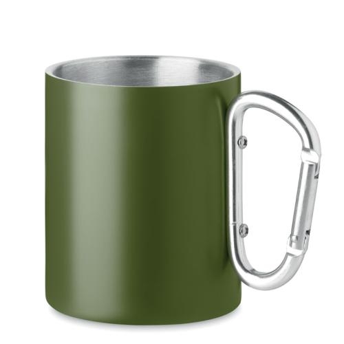 Metalen mok dubbelwandig 300ml Trumba donkergroen