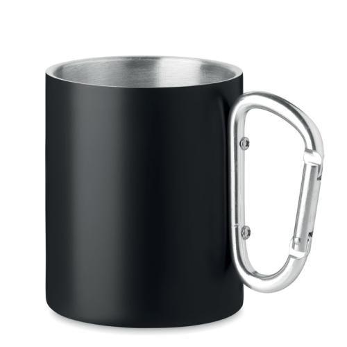 Metalen mok dubbelwandig 300ml Trumba zwart