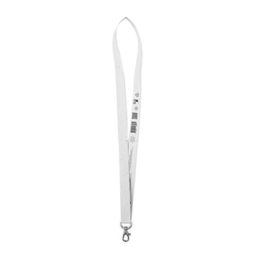 Zaadpapier lanyard Lansee wit