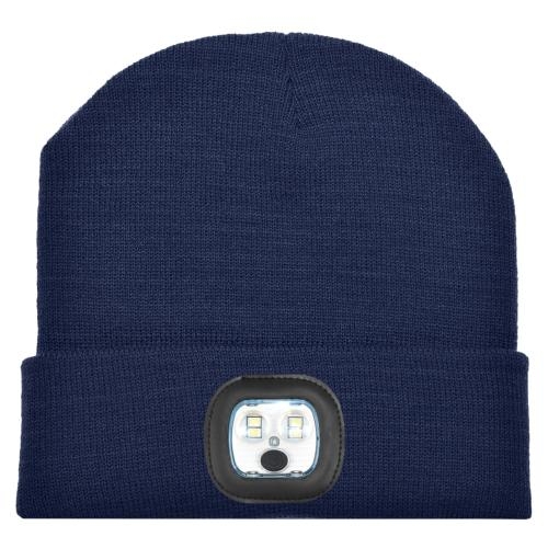 Gebreide mutsen met LED-lamp navy