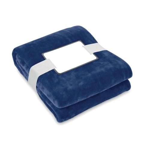 RPET fleecedeken Logan 280 grams blauw