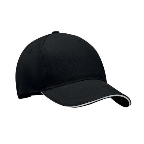 Katoenen baseball pet Singa wit/zwart