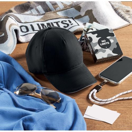 Katoenen baseball pet Singa wit/zwart