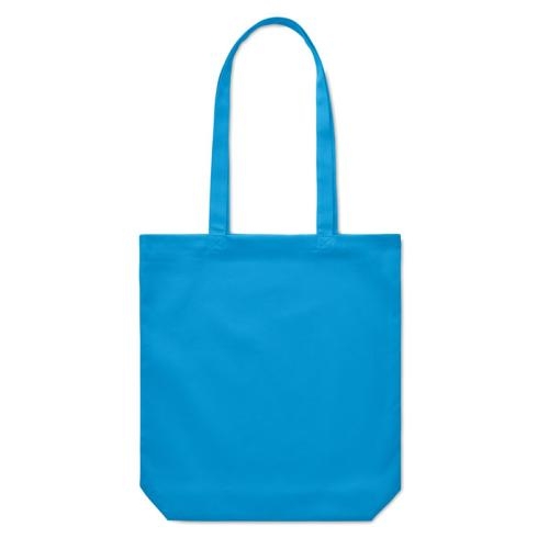 Gekleurde canvas boodschappentas Rassa turquoise