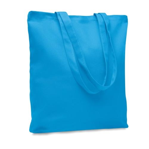 Gekleurde canvas boodschappentas Rassa turquoise