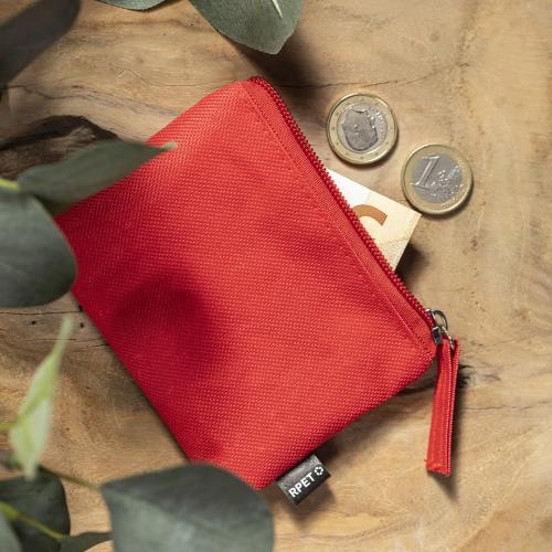 Polyester portemonnee Nelsom rood