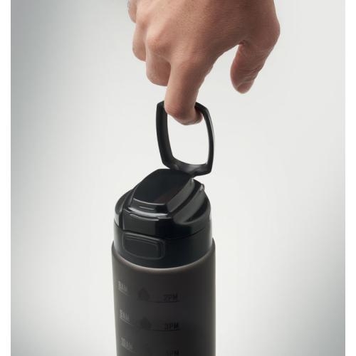 RPET sportwaterfles 1L Level zwart