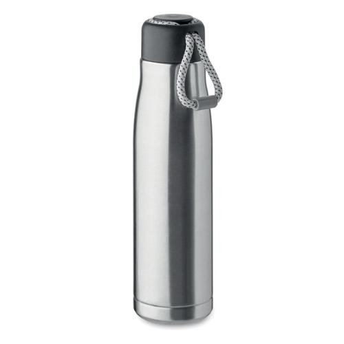 RVS dubbelwandige fles 500 ml Cordle mat zilver