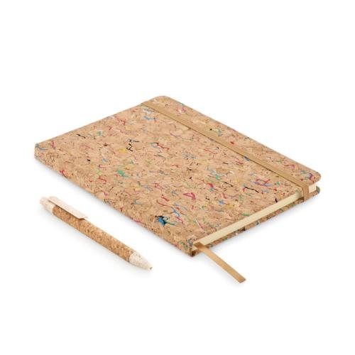 A5-notitieboekje gekleurd kurk beige