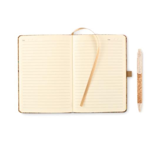 A5-notitieboekje gekleurd kurk beige