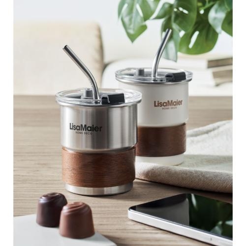 Enkelwandige beker 260 ml Mate mat zilver