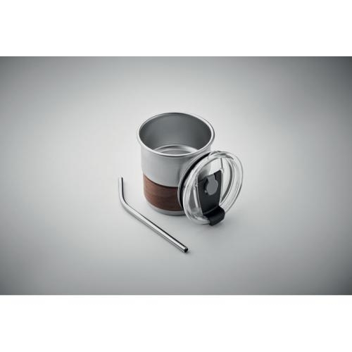 Enkelwandige beker 260 ml Mate mat zilver