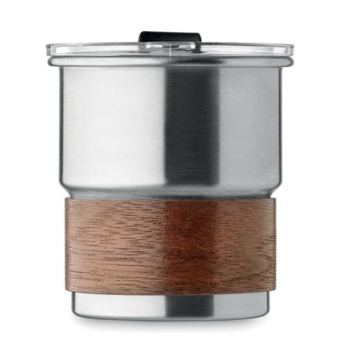 Enkelwandige beker 260 ml Mate mat zilver