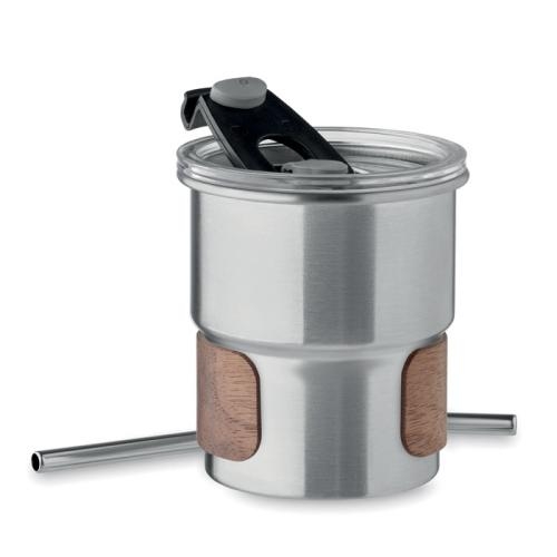 Enkelwandige beker 260 ml Mate mat zilver