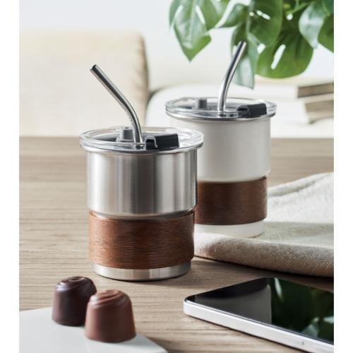 Enkelwandige beker 260 ml Mate mat zilver