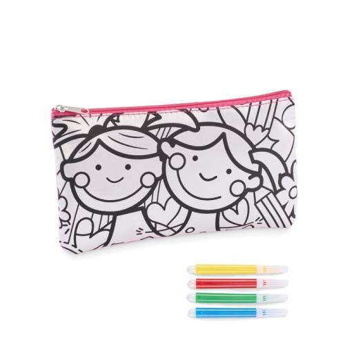 Etui met stiften Kiddo baby pink