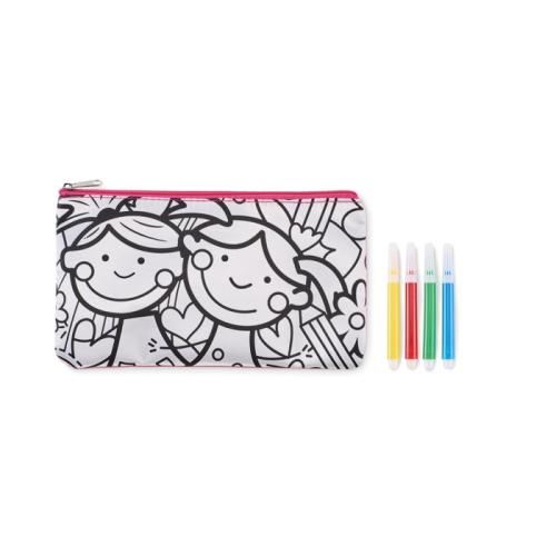 Etui met stiften Kiddo baby pink