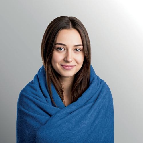 2-in-1 reisdekenset Cozy blauw
