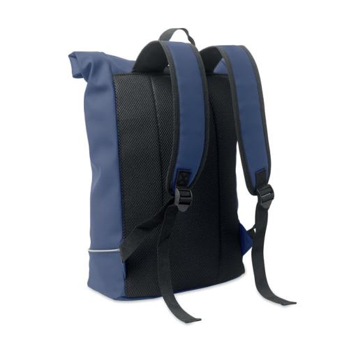 15 inch laptoprugzak rolltop blauw