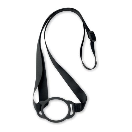Lanyard met bekerhouder Lancup zwart