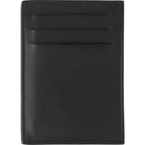 Leren creditcard portemonnee Logan zwart