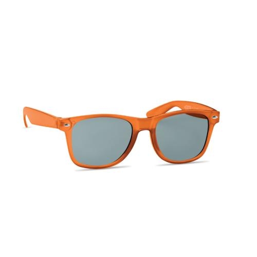 Zonnebril in RPET Macusa transparant oranje