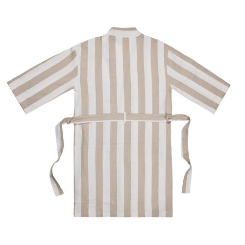 Katoenen hamam badjas L-XL beige/wit