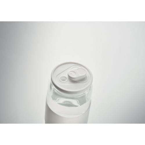 Glazen beker met rietje 550 ml Borosip wit